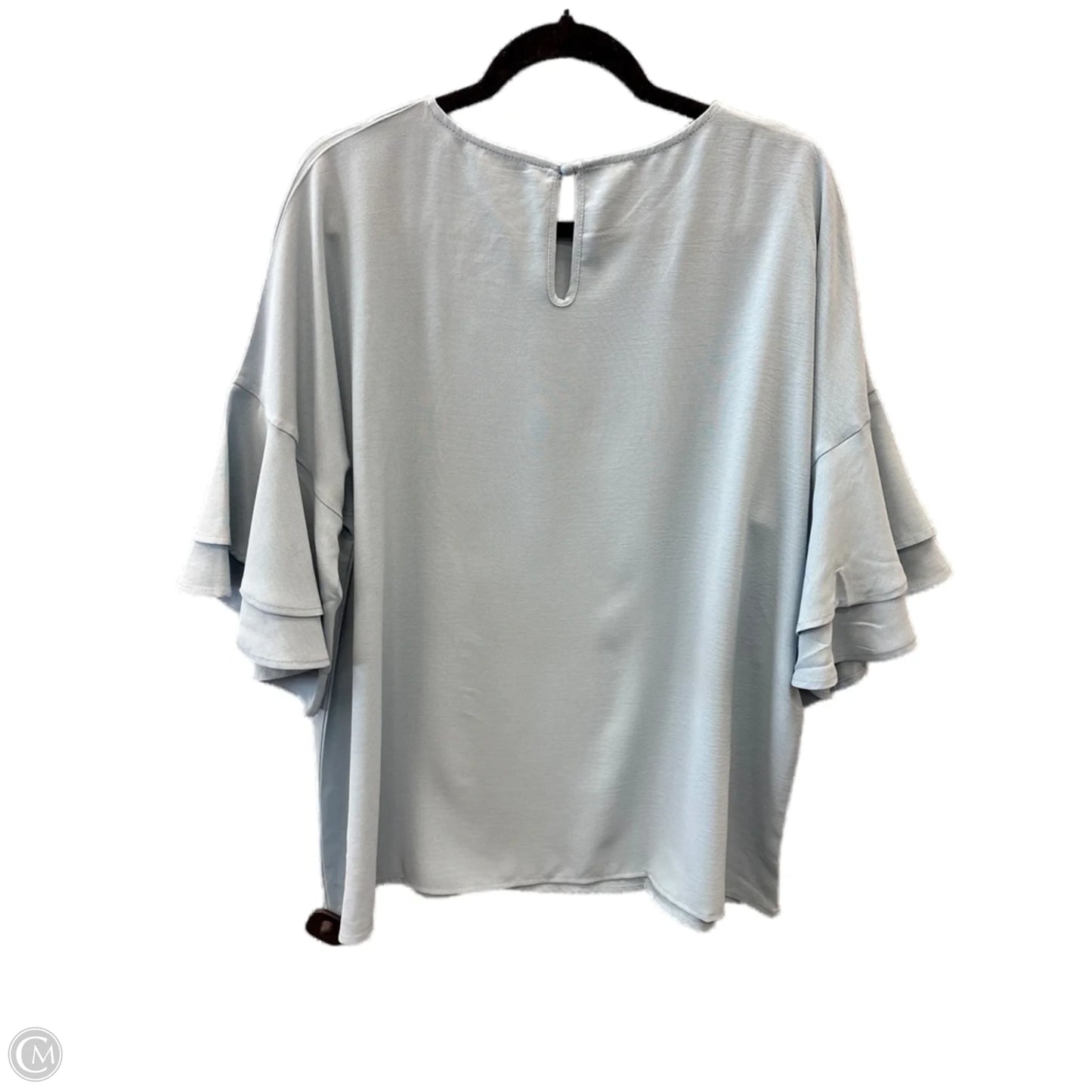 Blouse Short Sleeve By Clothes Mentor In Blue, Size: 2x