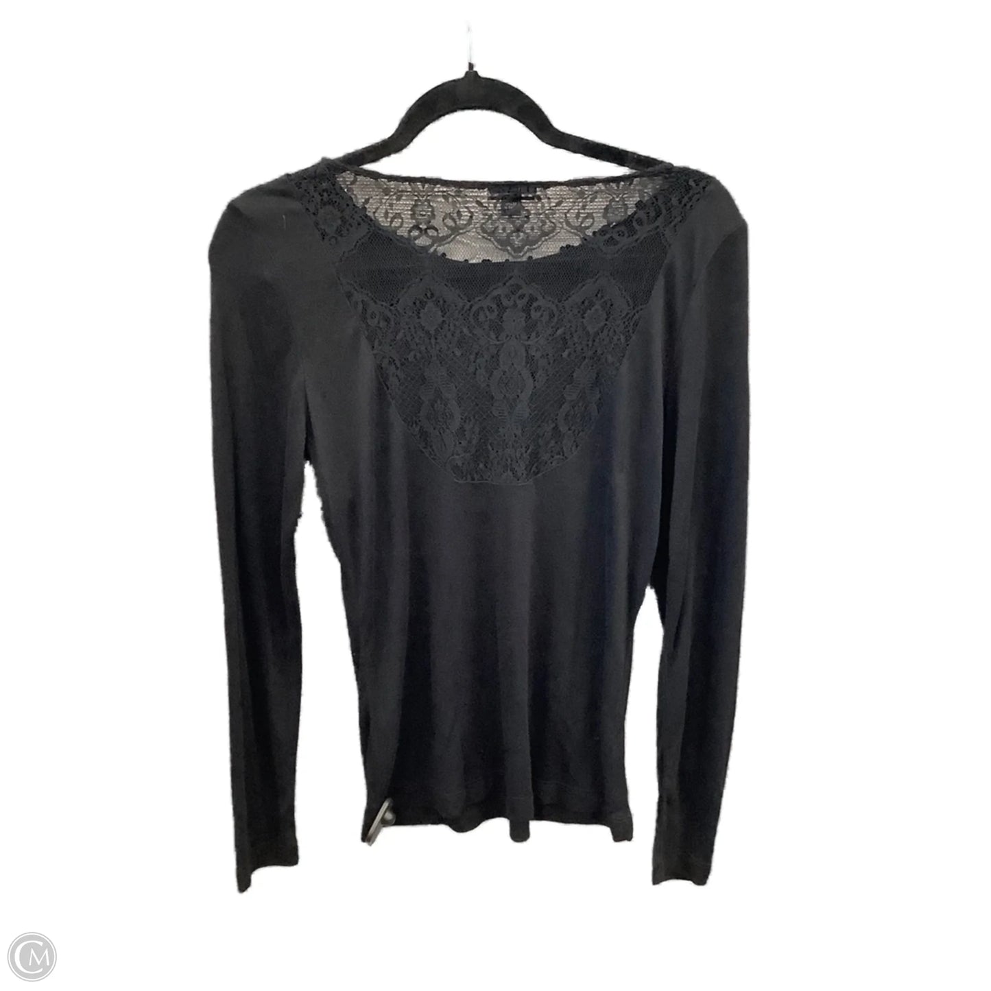 Top Long Sleeve By Allen B In Black, Size: M