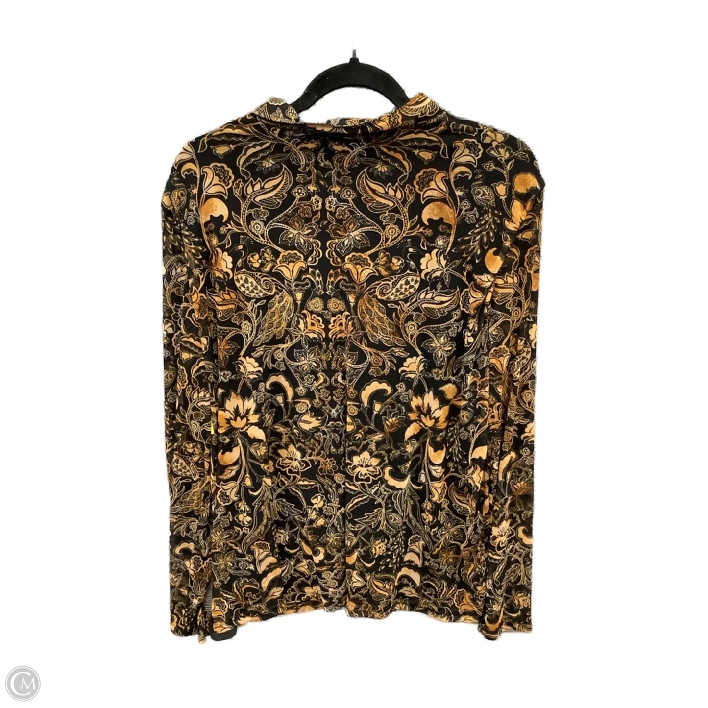 Top Long Sleeve By Jane And Delancey In Black & Gold, Size: Xl