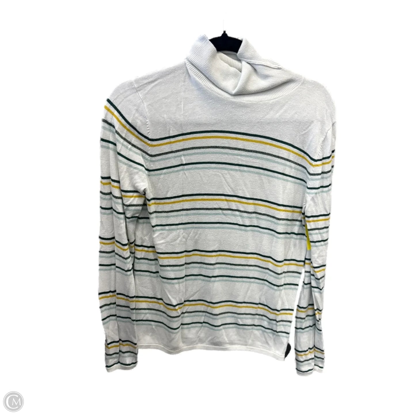 Top Long Sleeve By Ann Taylor In Striped Pattern, Size: M
