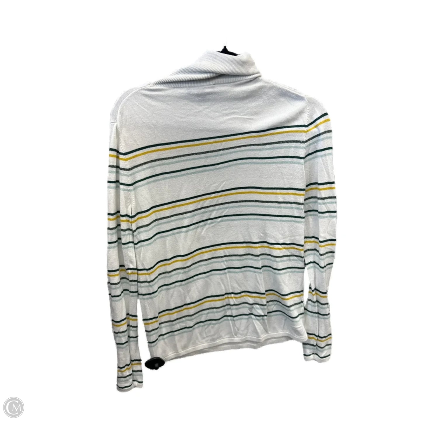 Top Long Sleeve By Ann Taylor In Striped Pattern, Size: M