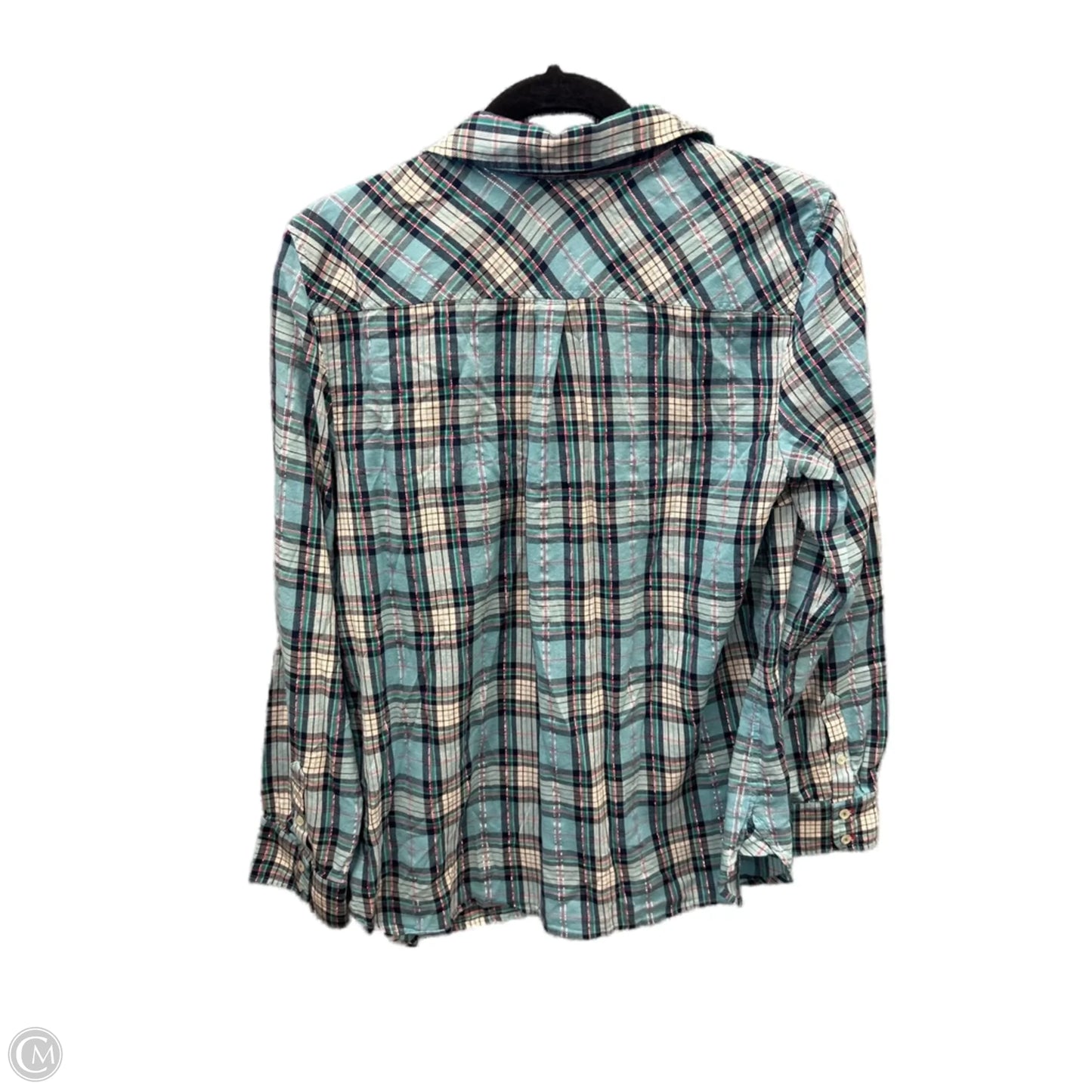 Top Long Sleeve By Talbots In Blue, Size: M