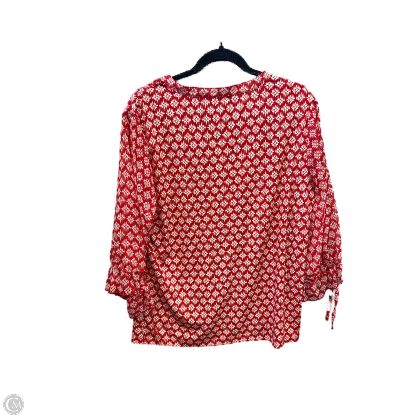 Top Long Sleeve By Nautica In Red, Size: L