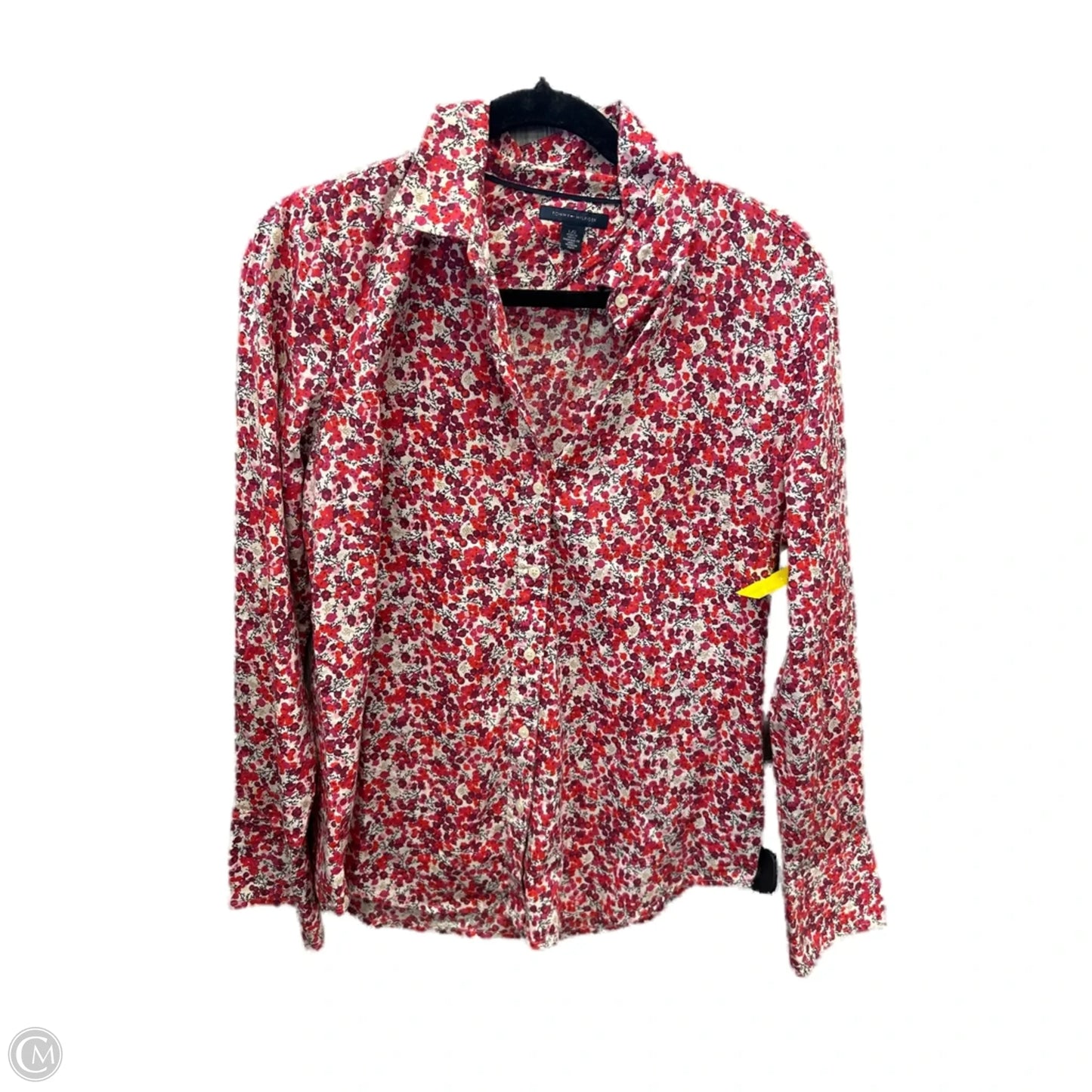 Top Long Sleeve By Tommy Hilfiger In Red, Size: L