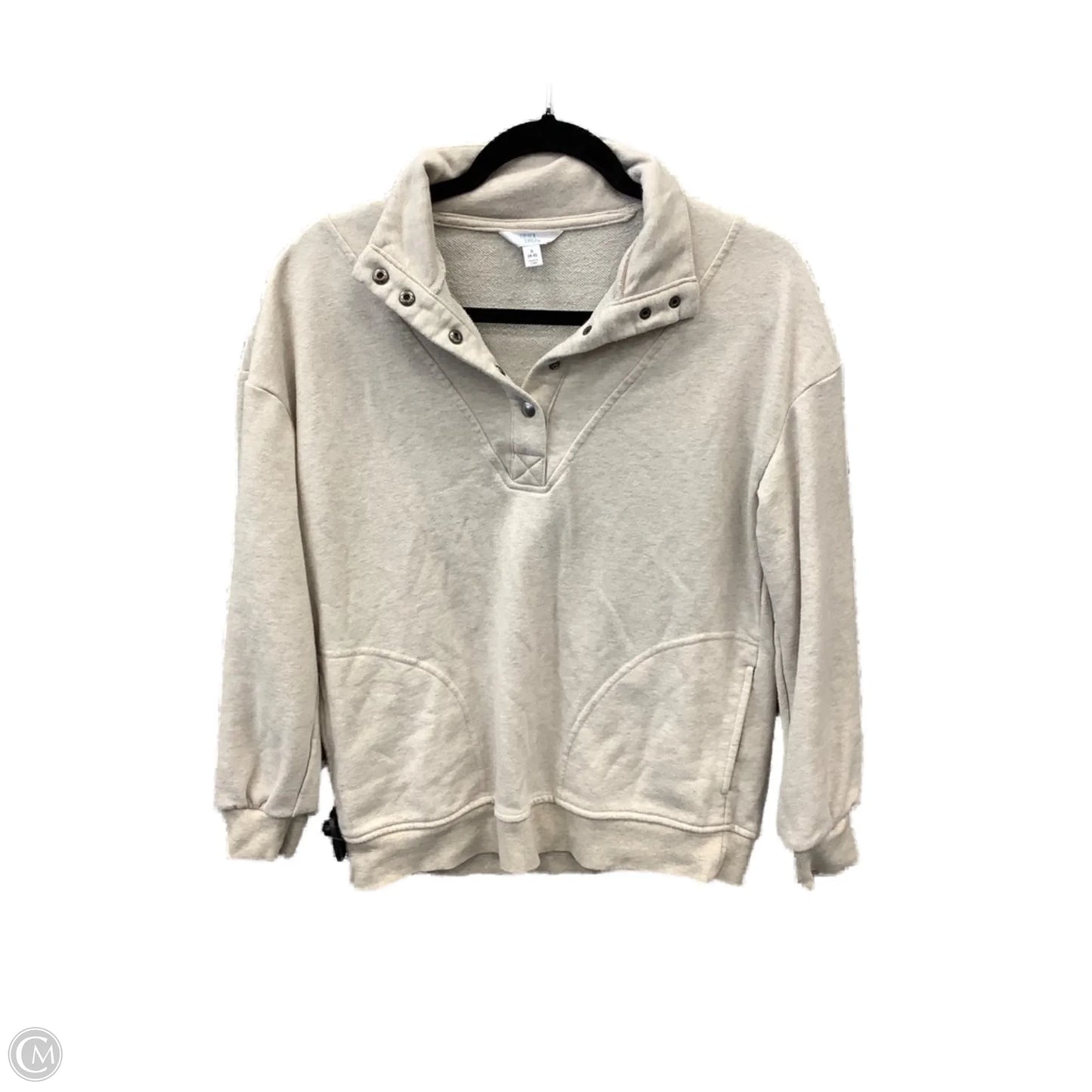 Sweatshirt Collar By Time And Tru In Beige, Size: S