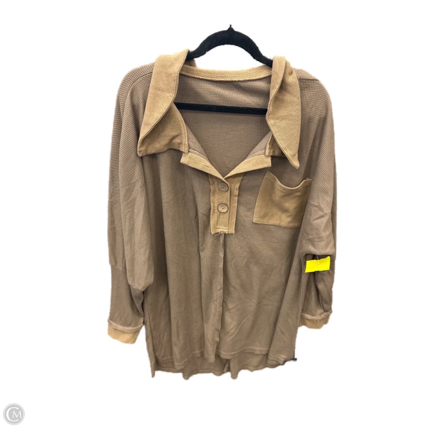 Top Long Sleeve By Clothes Mentor In Brown, Size: 2x