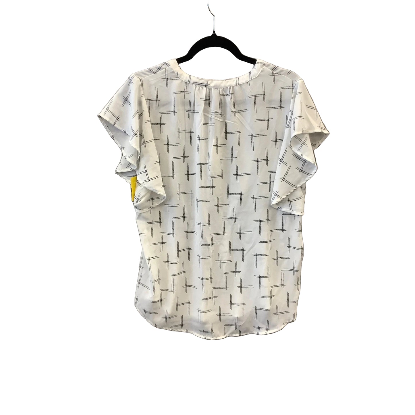 Top Short Sleeve By Massini In White, Size: L