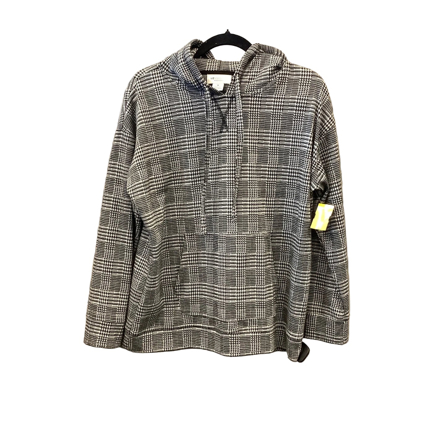Top Long Sleeve By Liz Claiborne In Black & White, Size: M