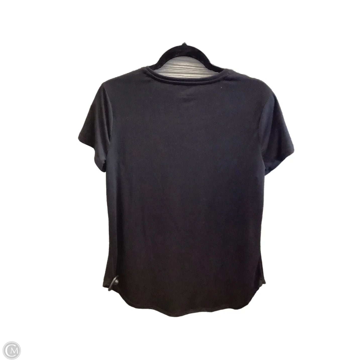 Top Short Sleeve By Clothes Mentor In Black, Size: M