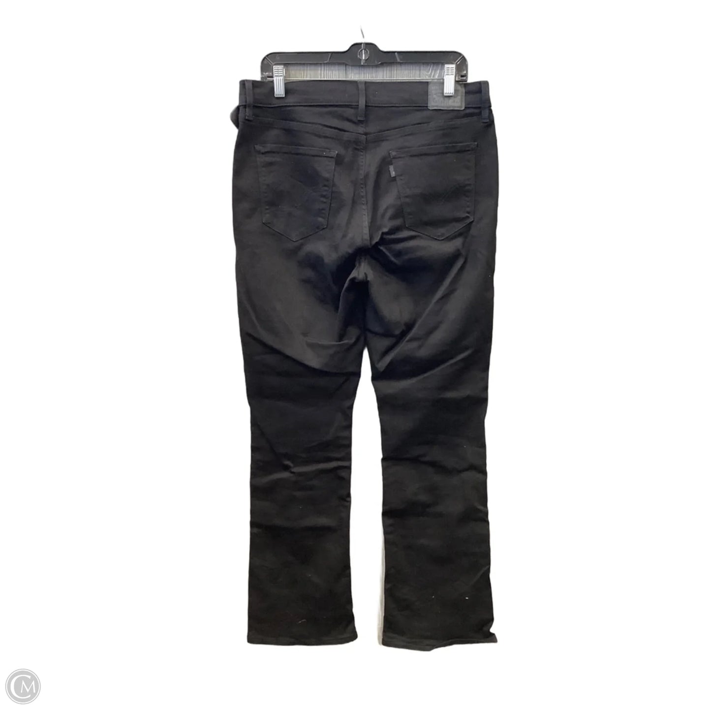 Jeans Boot Cut By Levis In Black Denim, Size: 14