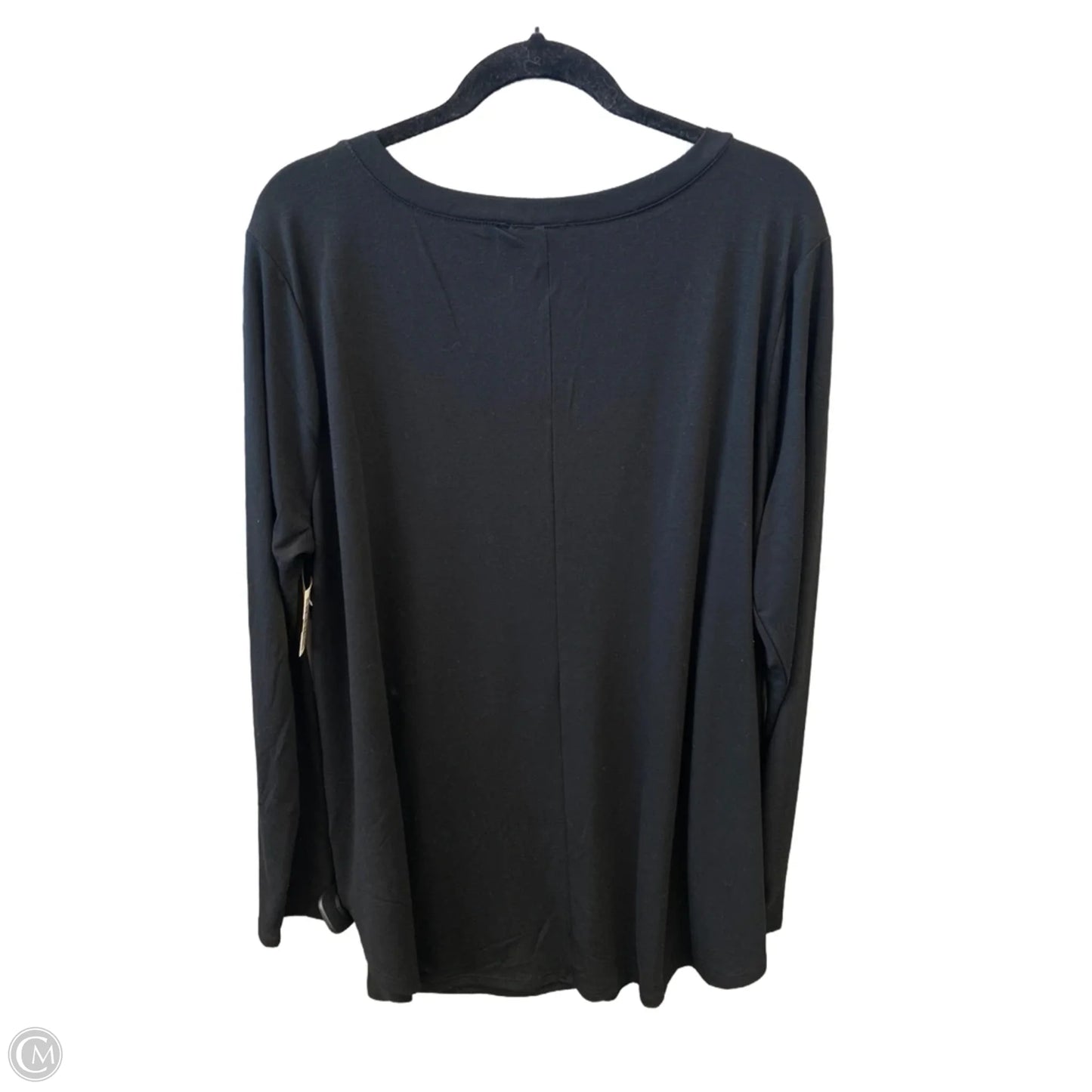Top Long Sleeve By Zenana In Black, Size: 3x