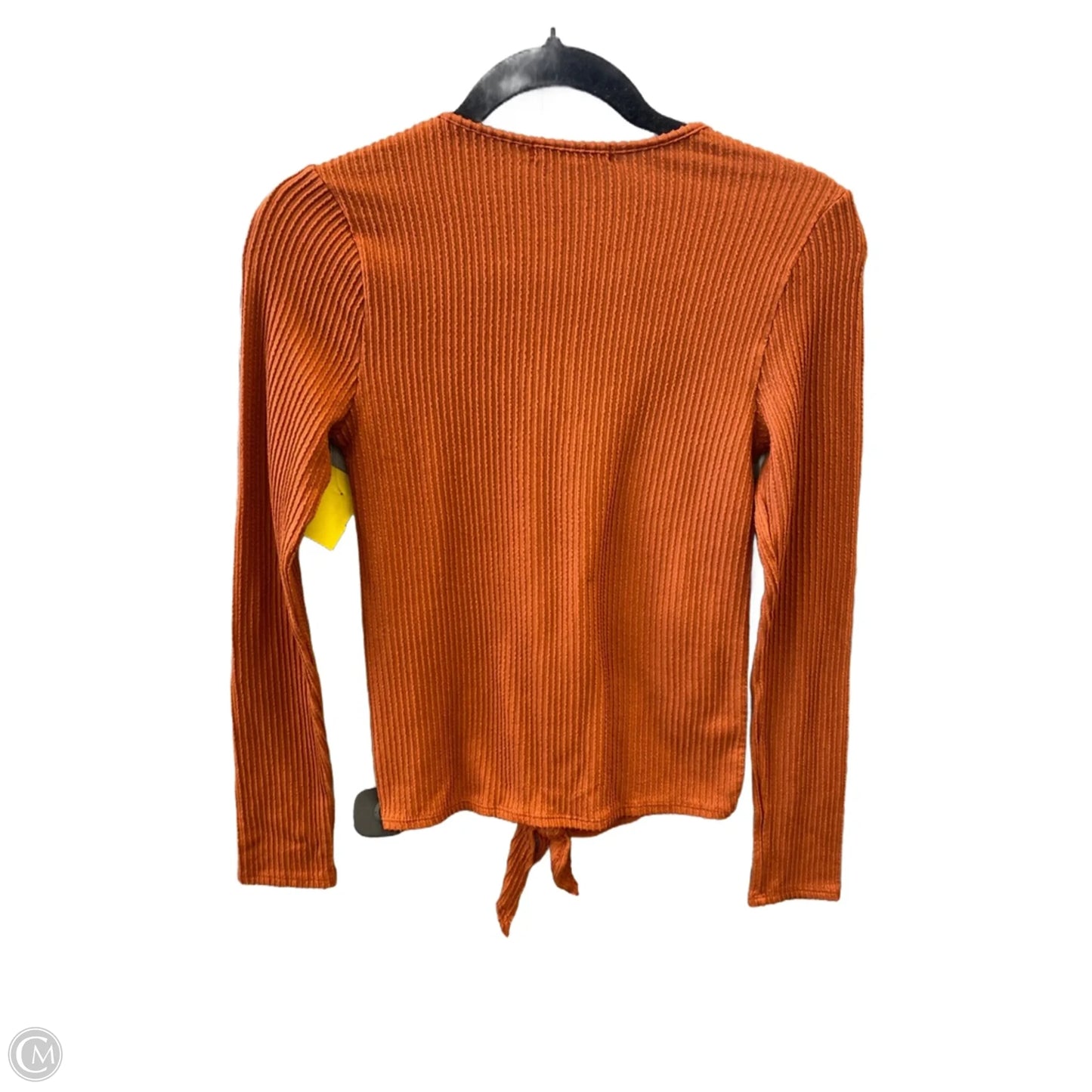 Top Long Sleeve By Caution To The Wind In Orange, Size: S
