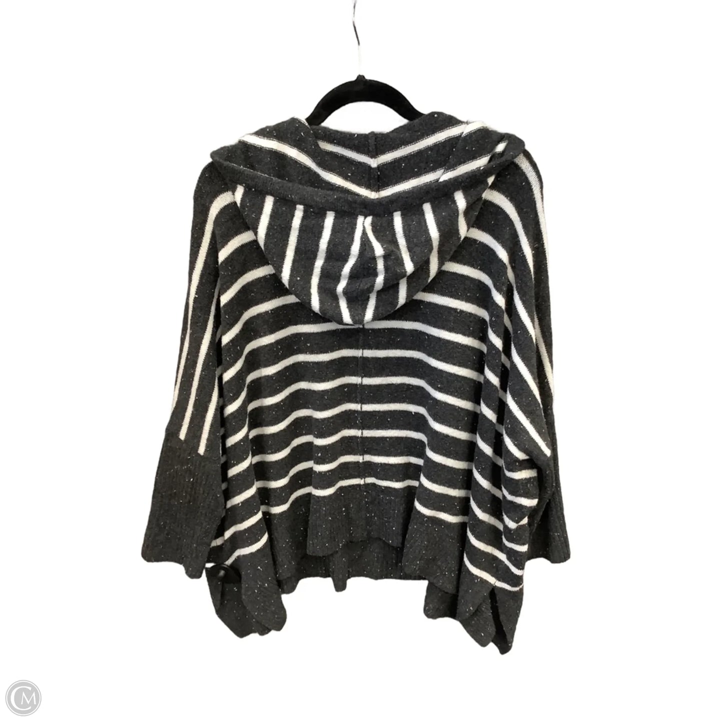 Sweater By Loft In Grey & White, Size: L