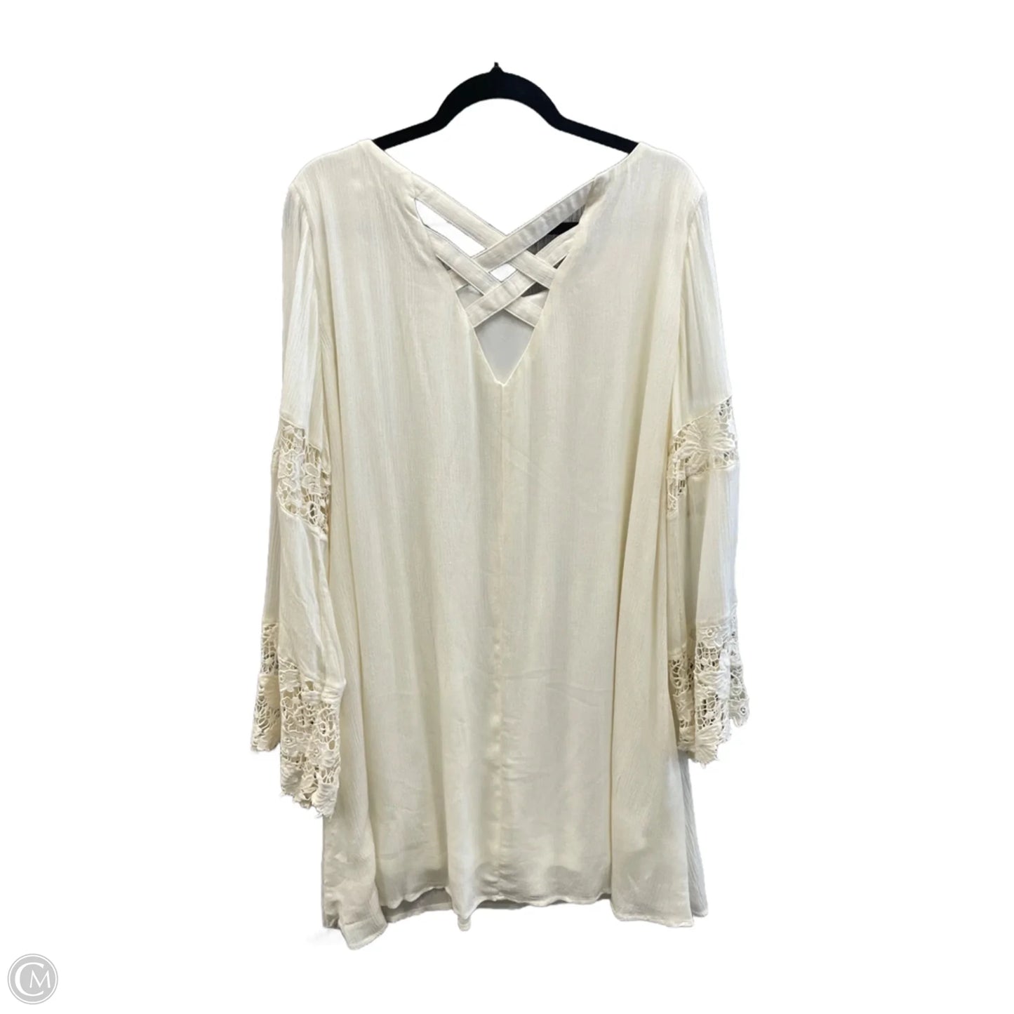 Dress Casual Midi By Kori America In White, Size: 1x