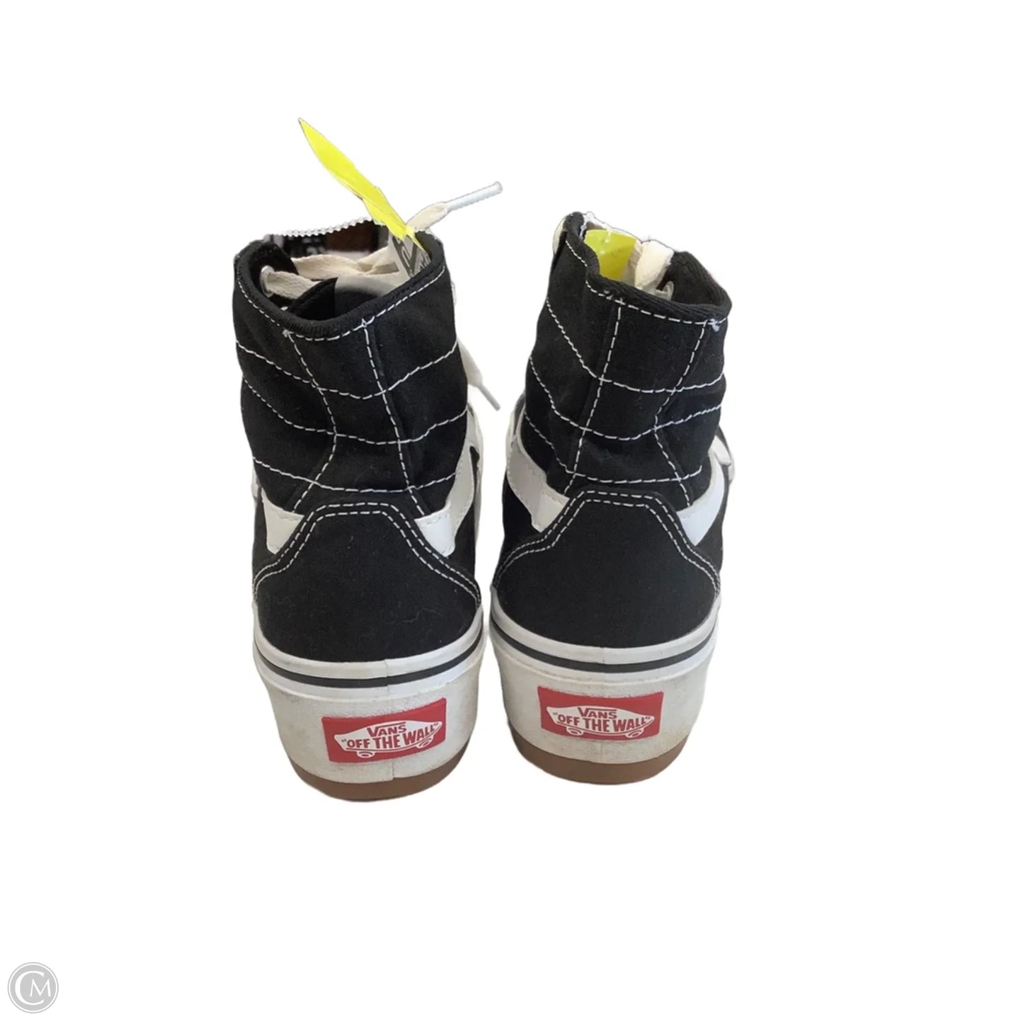 Shoes Heels Platform By Vans In Black & White, Size: 7.5