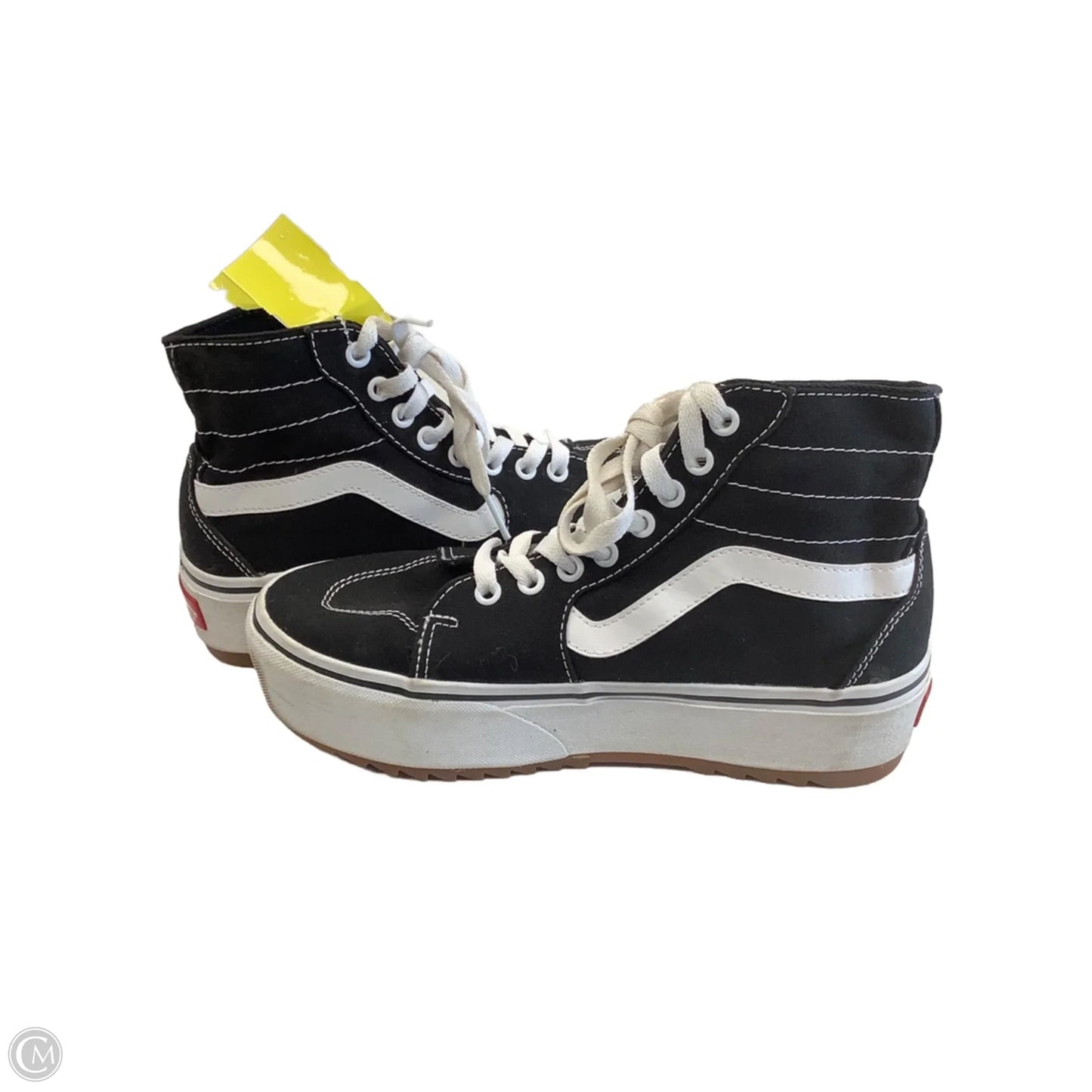 Shoes Heels Platform By Vans In Black & White, Size: 7.5