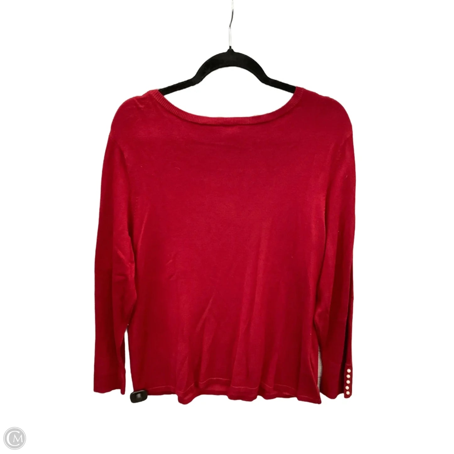 Top Long Sleeve By Chicos In Red, Size: L