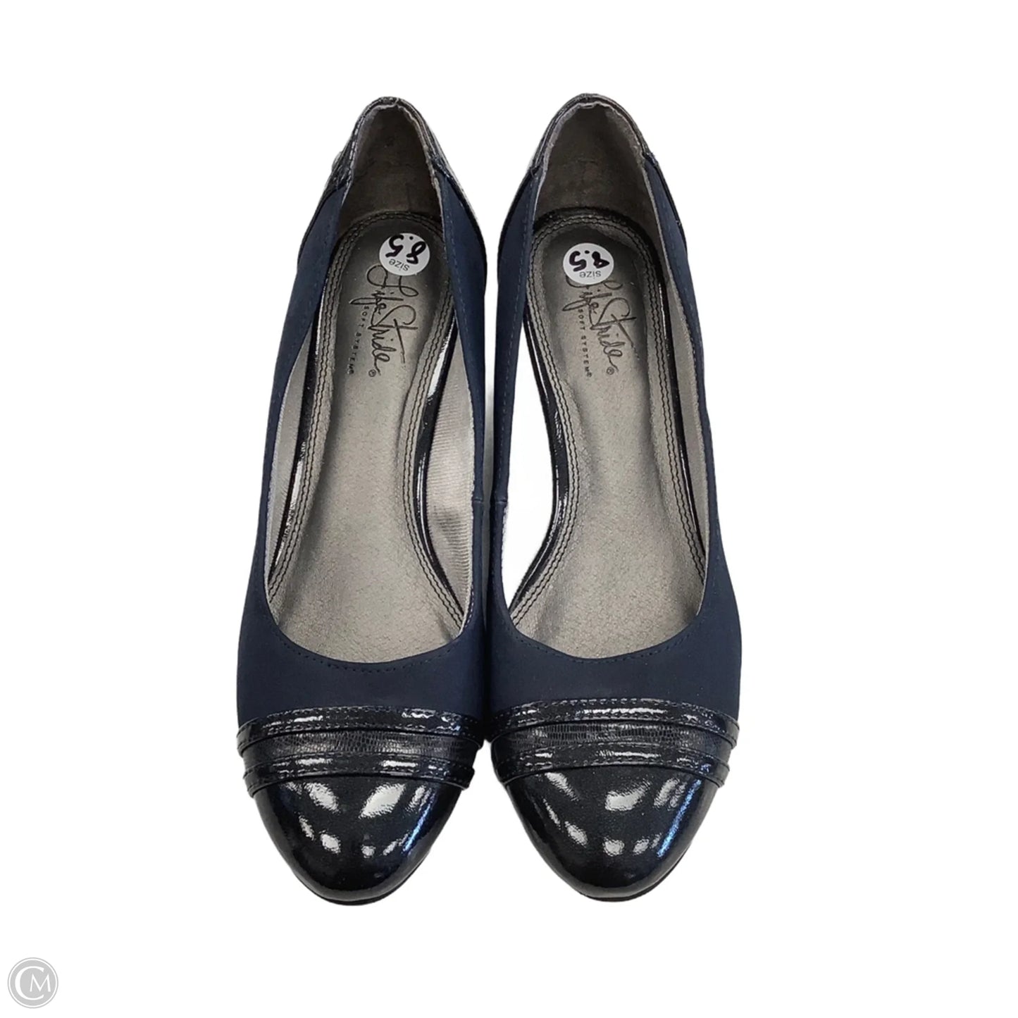 Shoes Heels Wedge By Life Stride In Blue, Size: 8.5