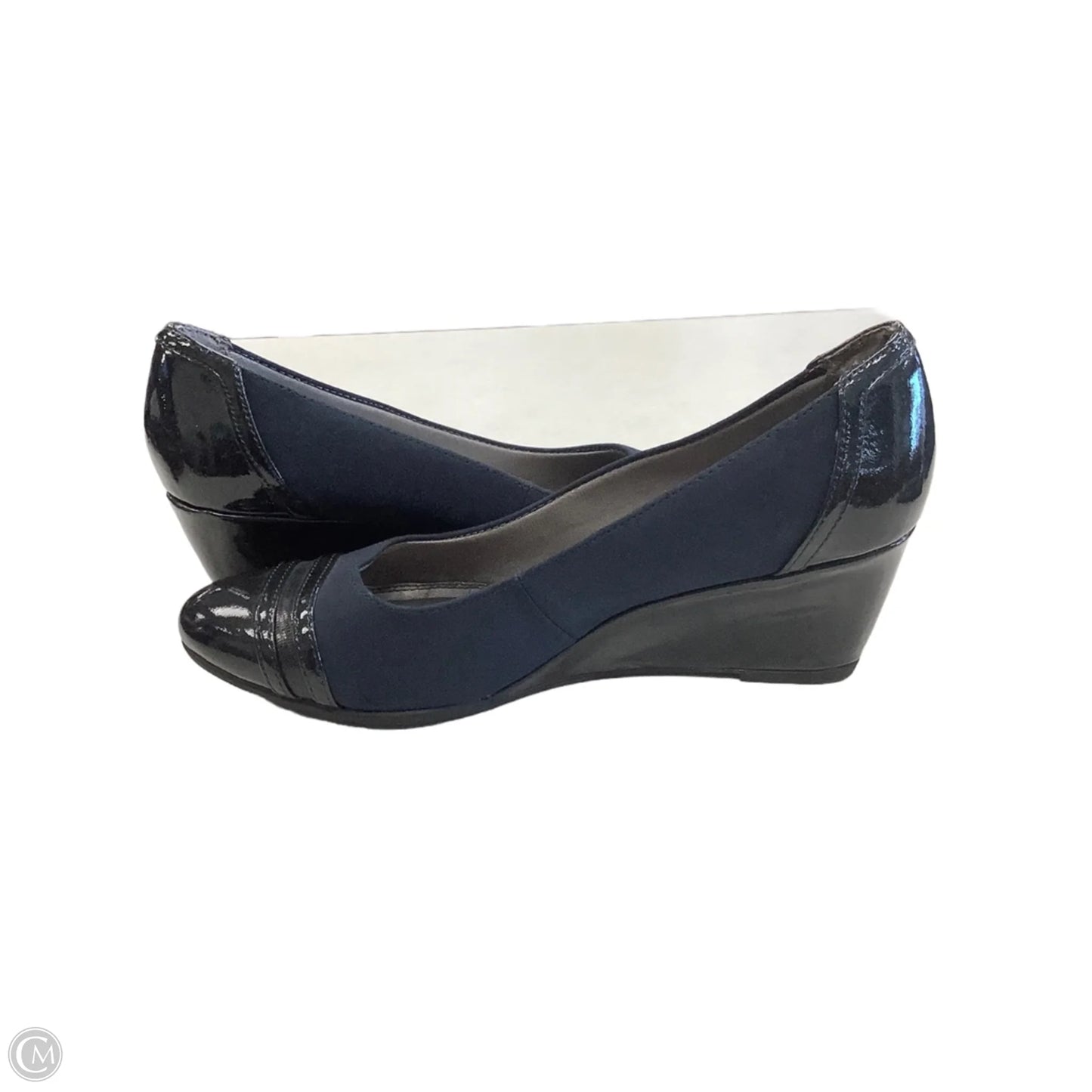 Shoes Heels Wedge By Life Stride In Blue, Size: 8.5