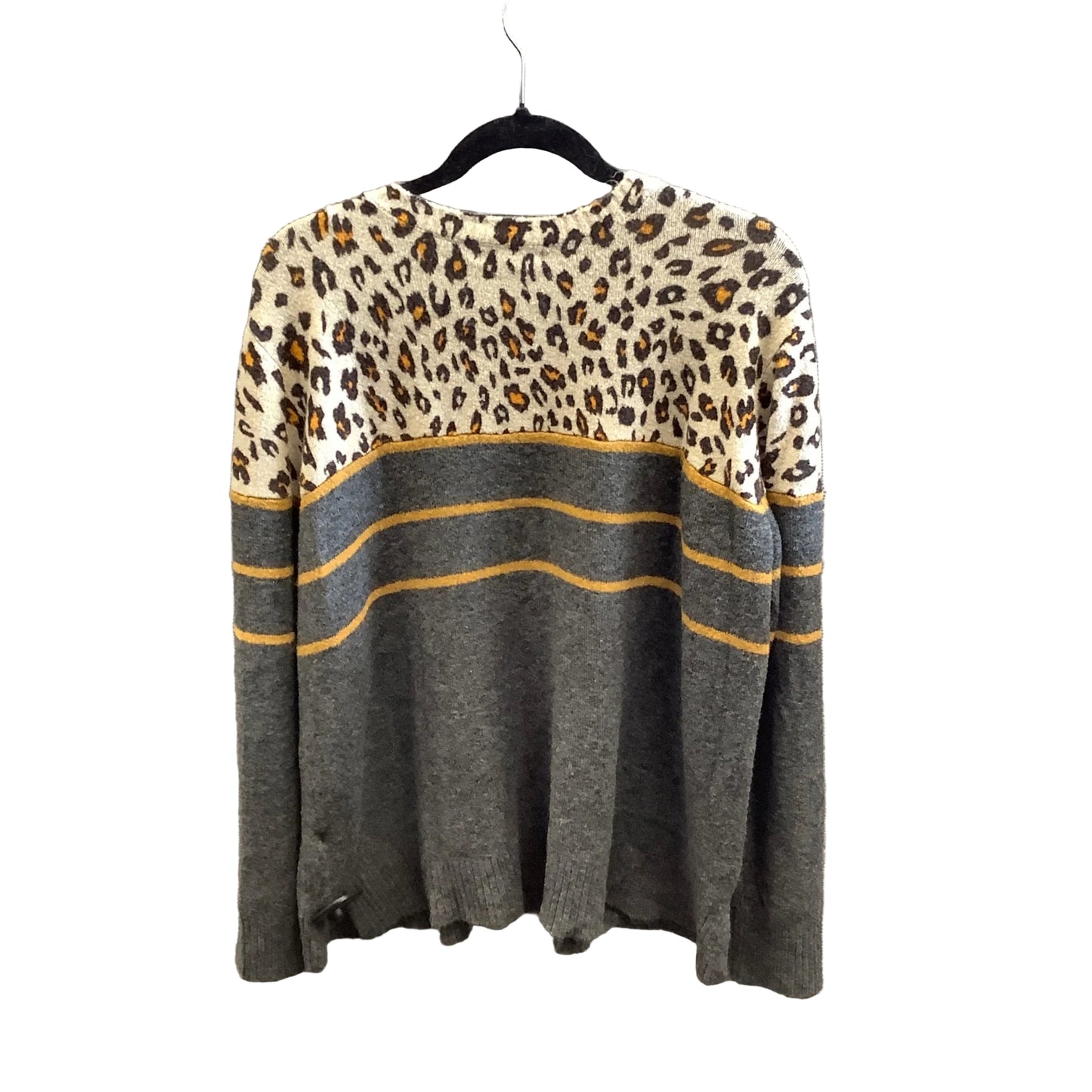 Top Long Sleeve By Beachlunchlounge In Grey & Tan, Size: 3x