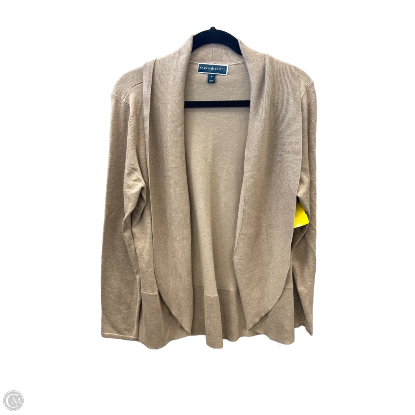 Cardigan By Karen Scott In Tan, Size: M