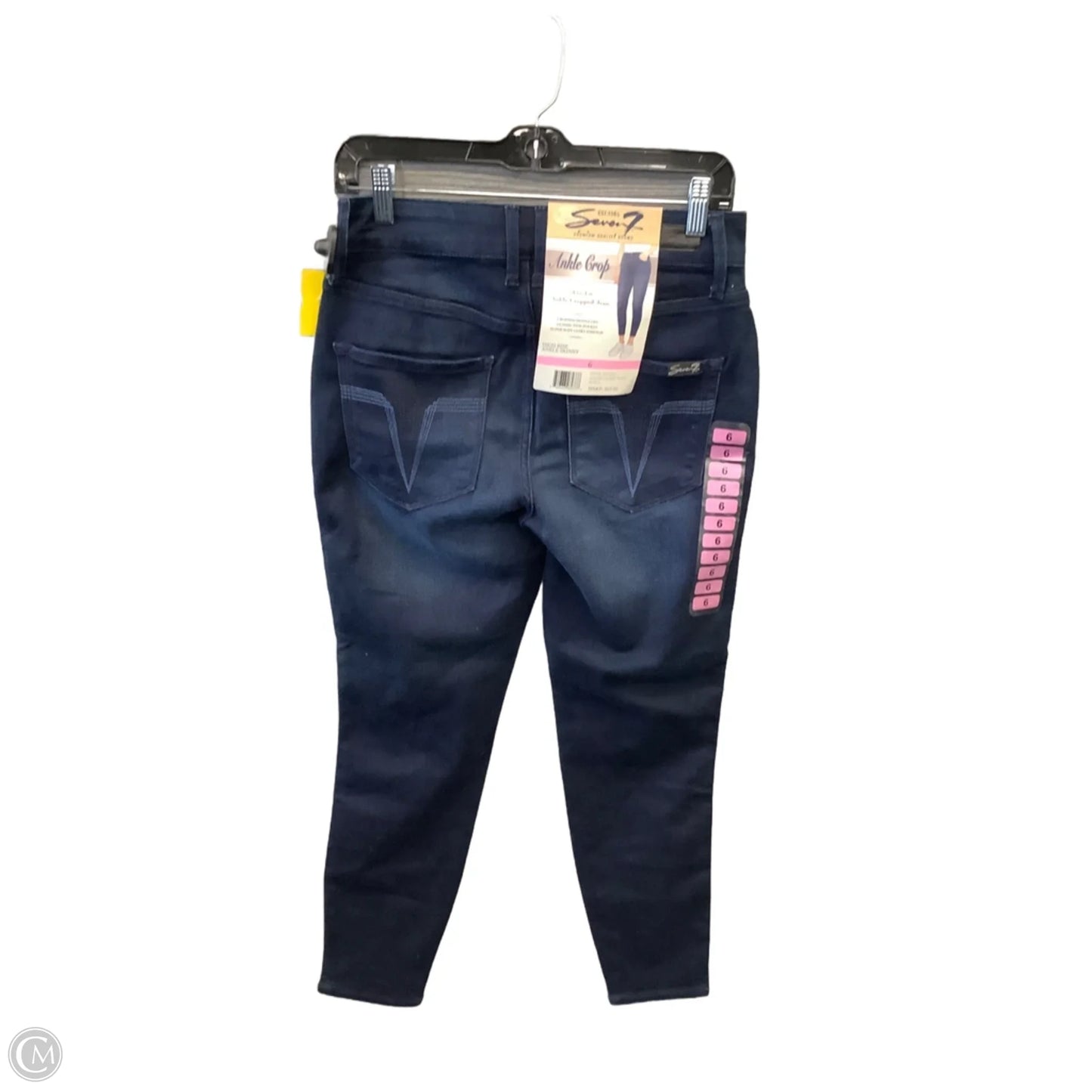 Jeans Skinny By Seven 7 In Blue Denim, Size: 6