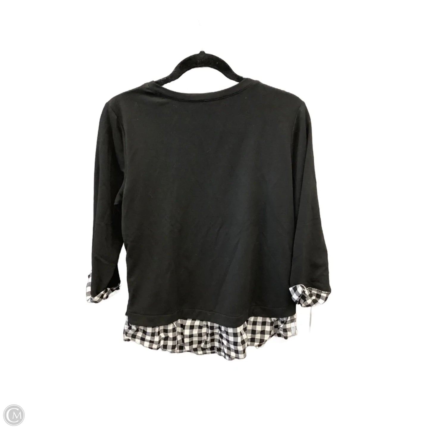 Top Long Sleeve By Apt 9 In Black, Size: S