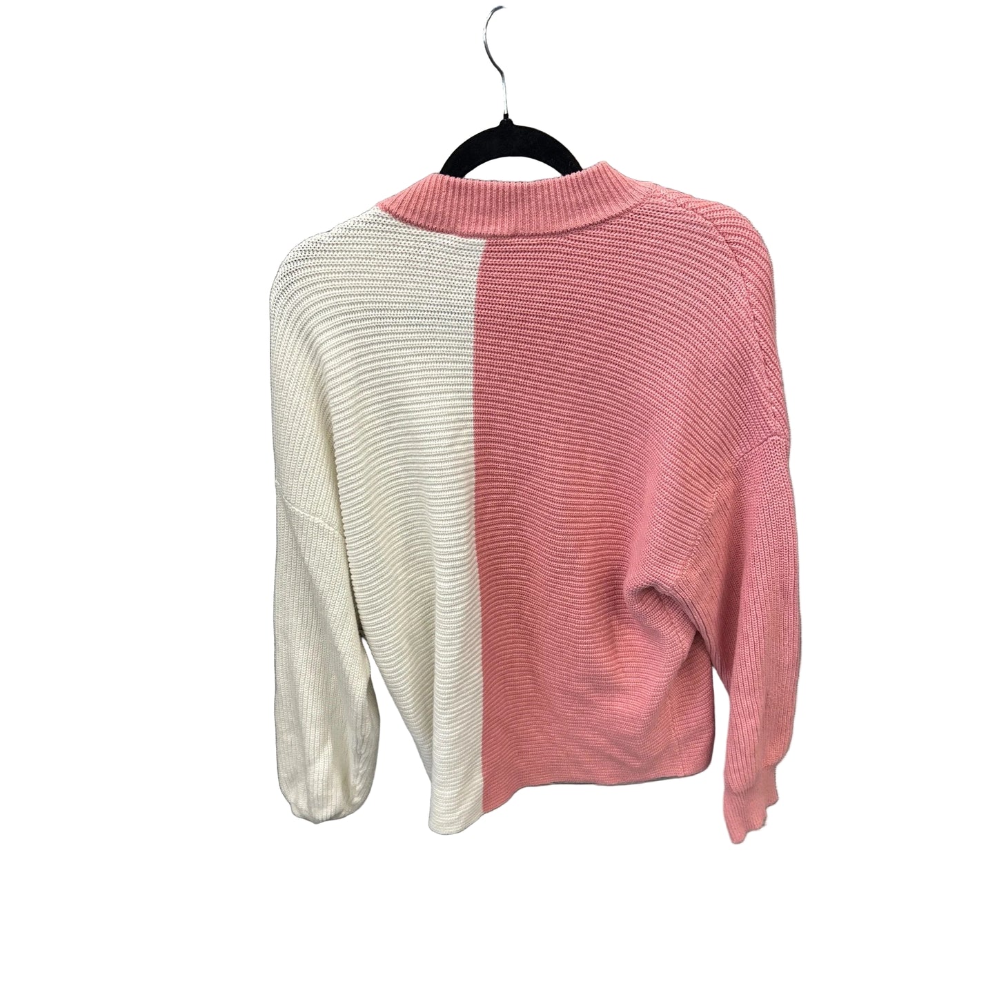 Sweater By Bar Iii In Pink & White, Size: 1x