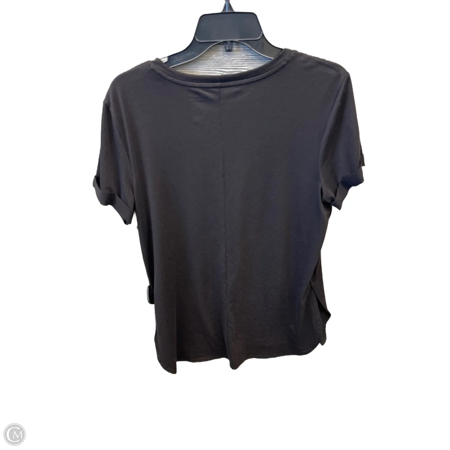 Athletic Top Short Sleeve By Tek Gear In Black, Size: L