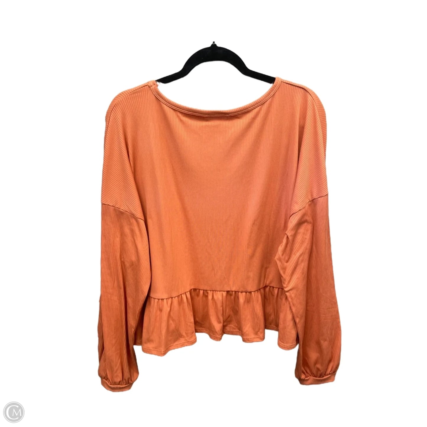 Top Long Sleeve By Pink Lily In Orange, Size: Xl