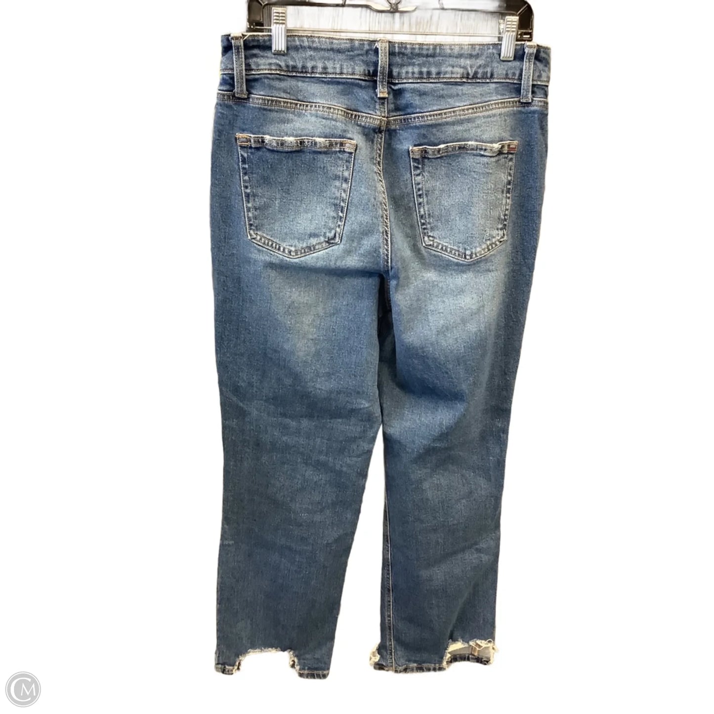 Jeans Straight By Edgely In Blue Denim, Size: 12