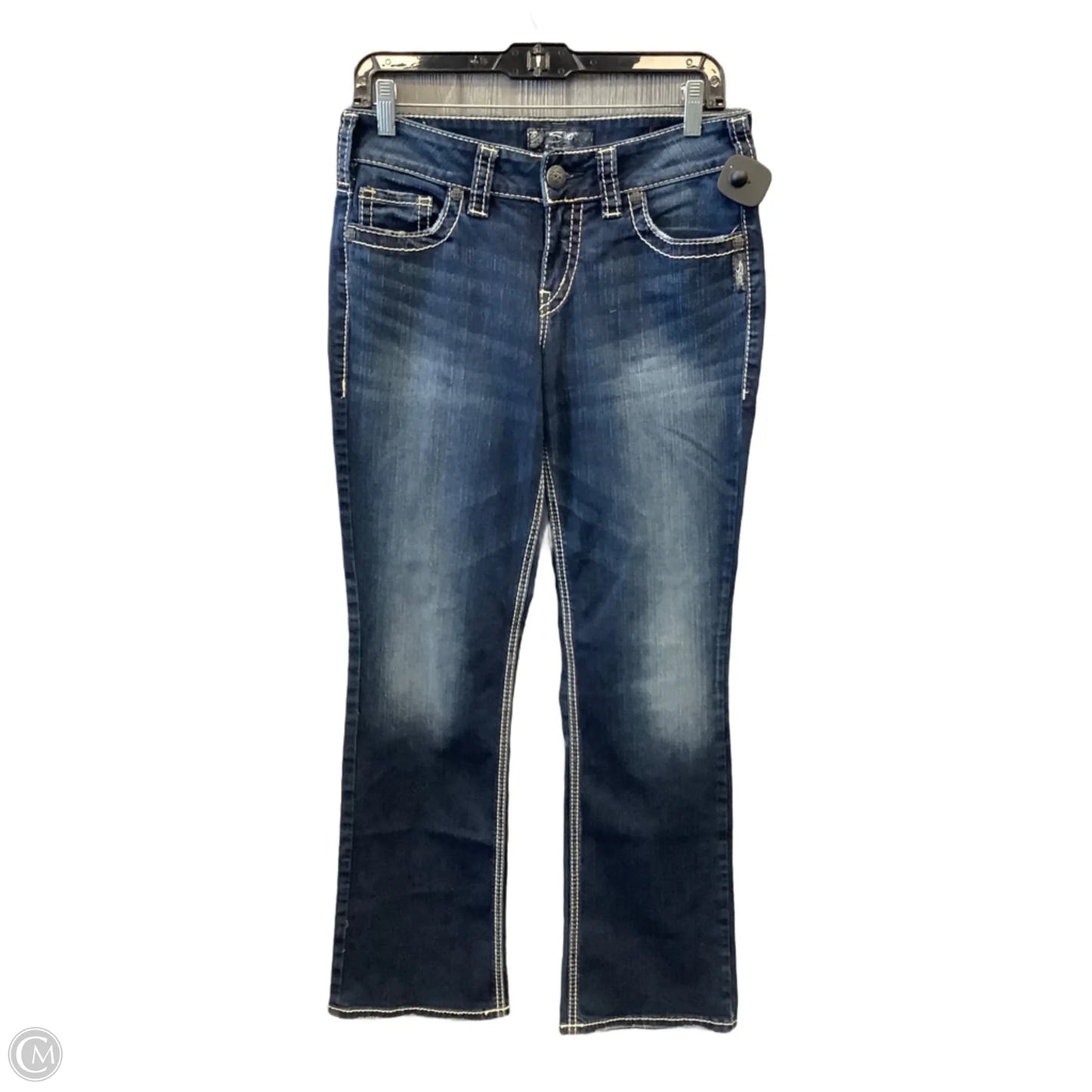 Jeans Boot Cut By Silver In Blue Denim, Size: 6