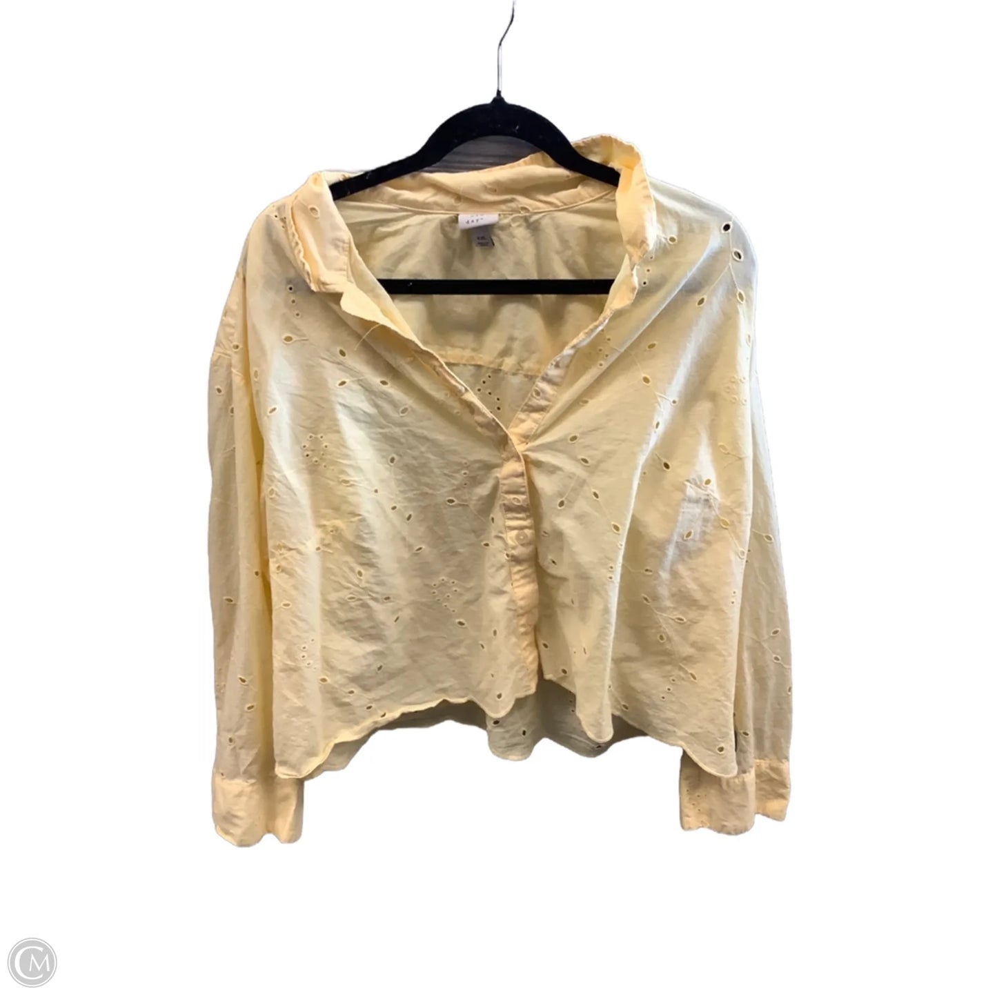 Top Long Sleeve By A New Day In Yellow, Size: Xxl