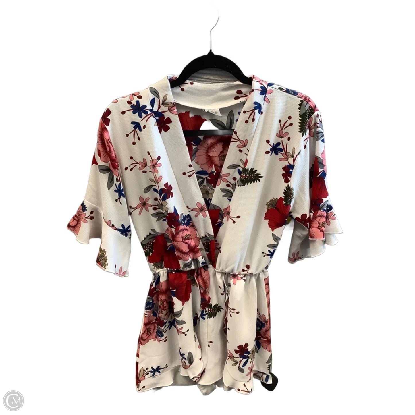 Blouse Short Sleeve By Clothes Mentor In Floral Print, Size: M