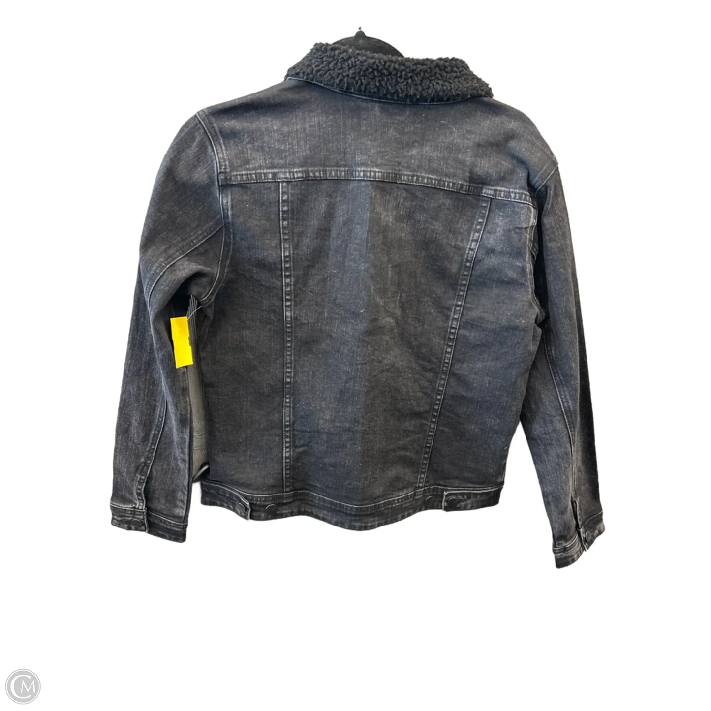 Jacket Denim By Clothes Mentor In Black Denim, Size: S