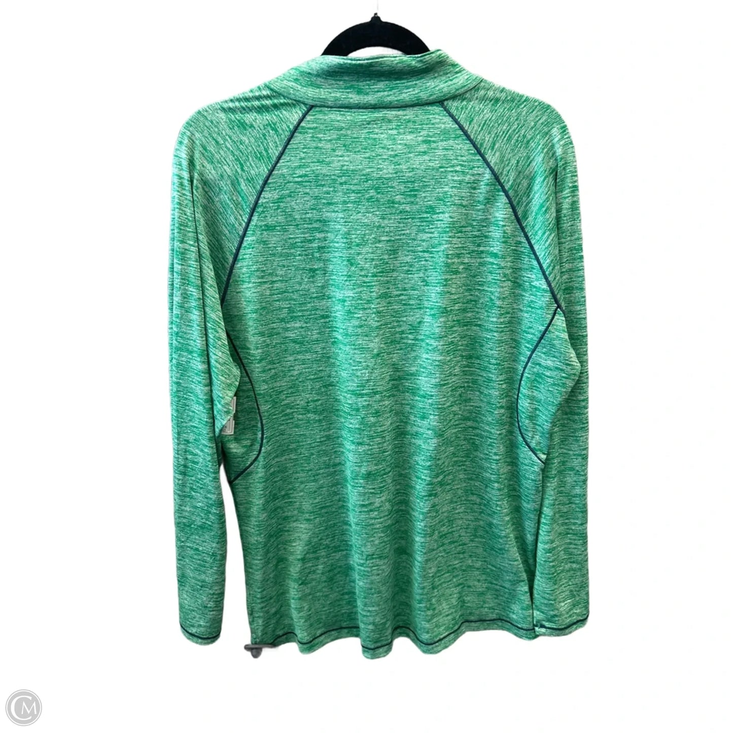 Athletic Top Long Sleeve Collar By Under Armour In Green, Size: 2x