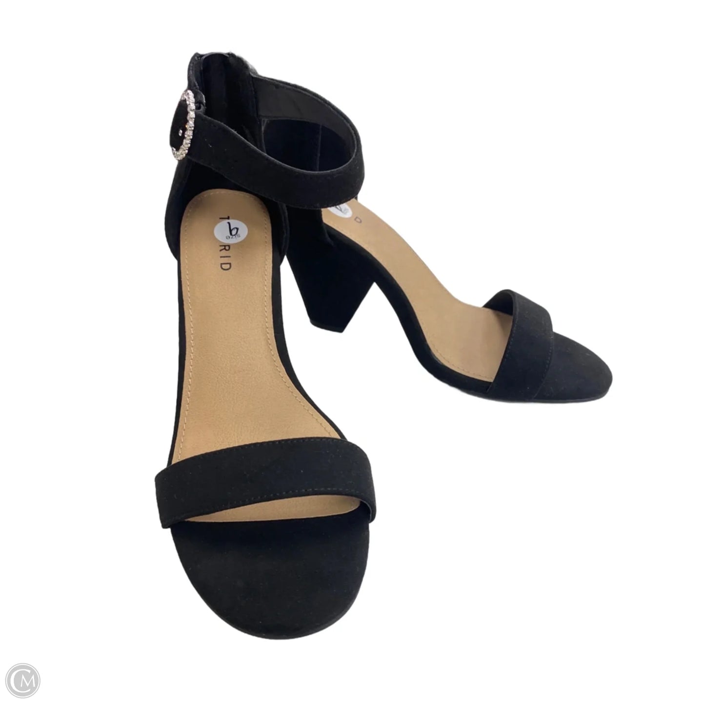 Sandals Heels Stiletto By Torrid In Black, Size: 9