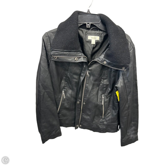 Jacket Moto By Dressbarn In Black, Size: L