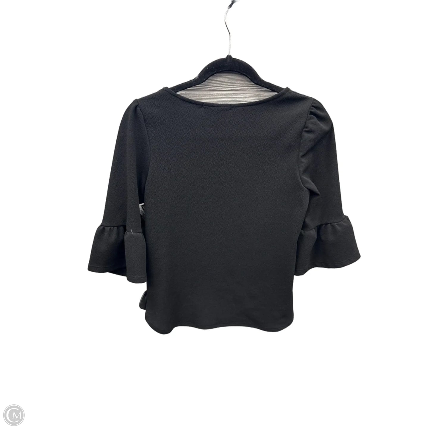 Blouse Long Sleeve By Green Envelope In Black, Size: S
