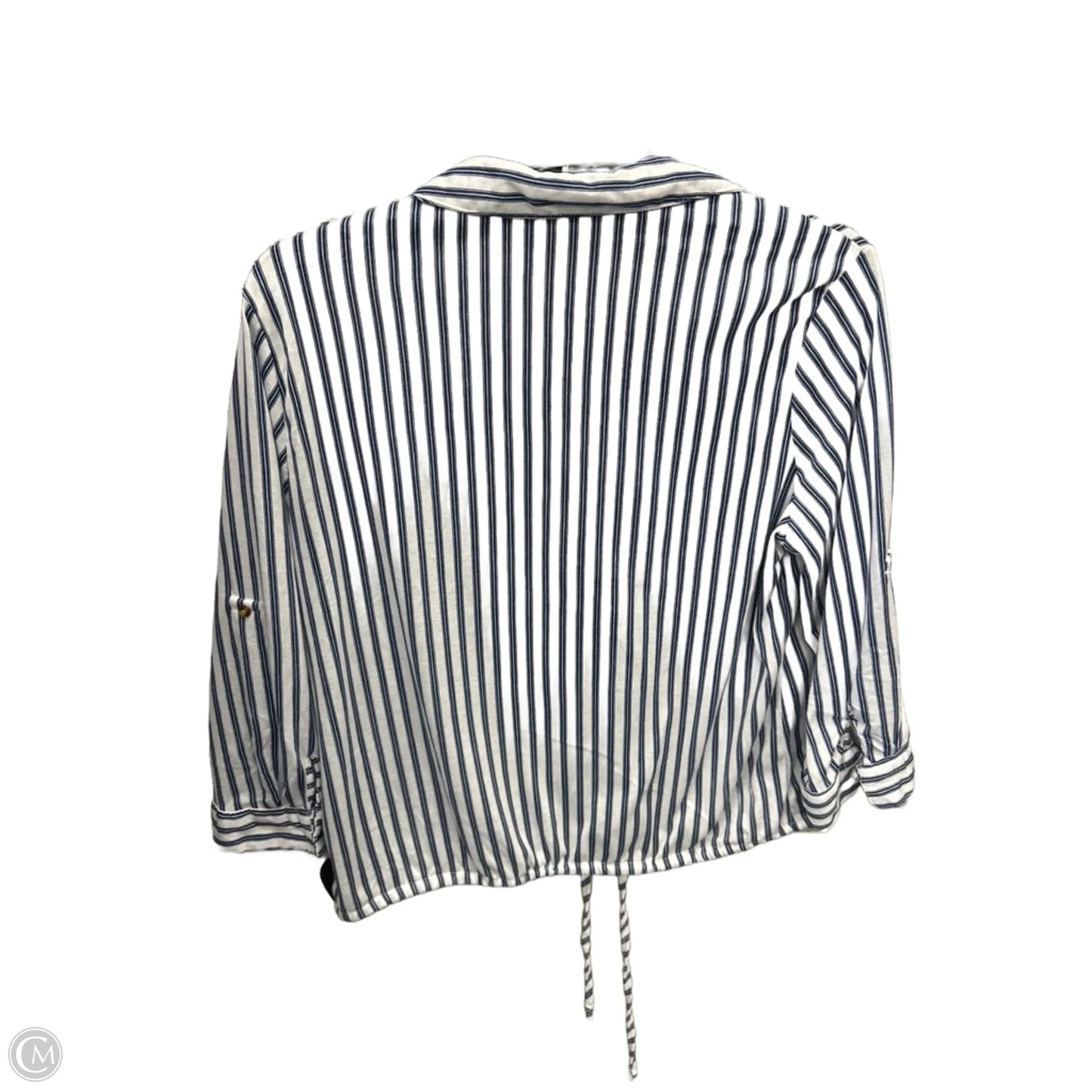 Top Long Sleeve By Eden & Olivia In Striped Pattern, Size: M
