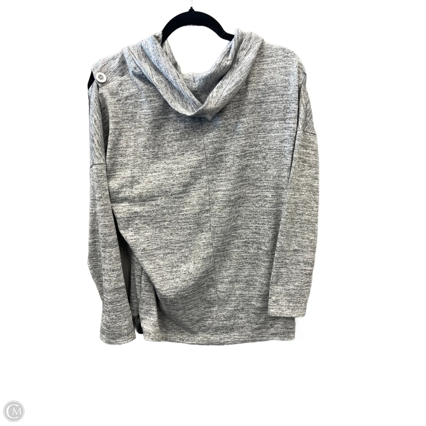 Top Long Sleeve By Notations In Grey, Size: M