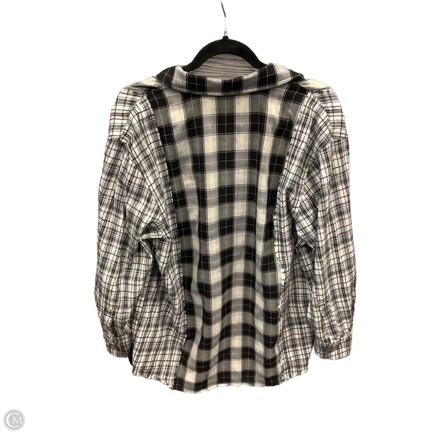 Top Long Sleeve By Promesa In Plaid Pattern, Size: S