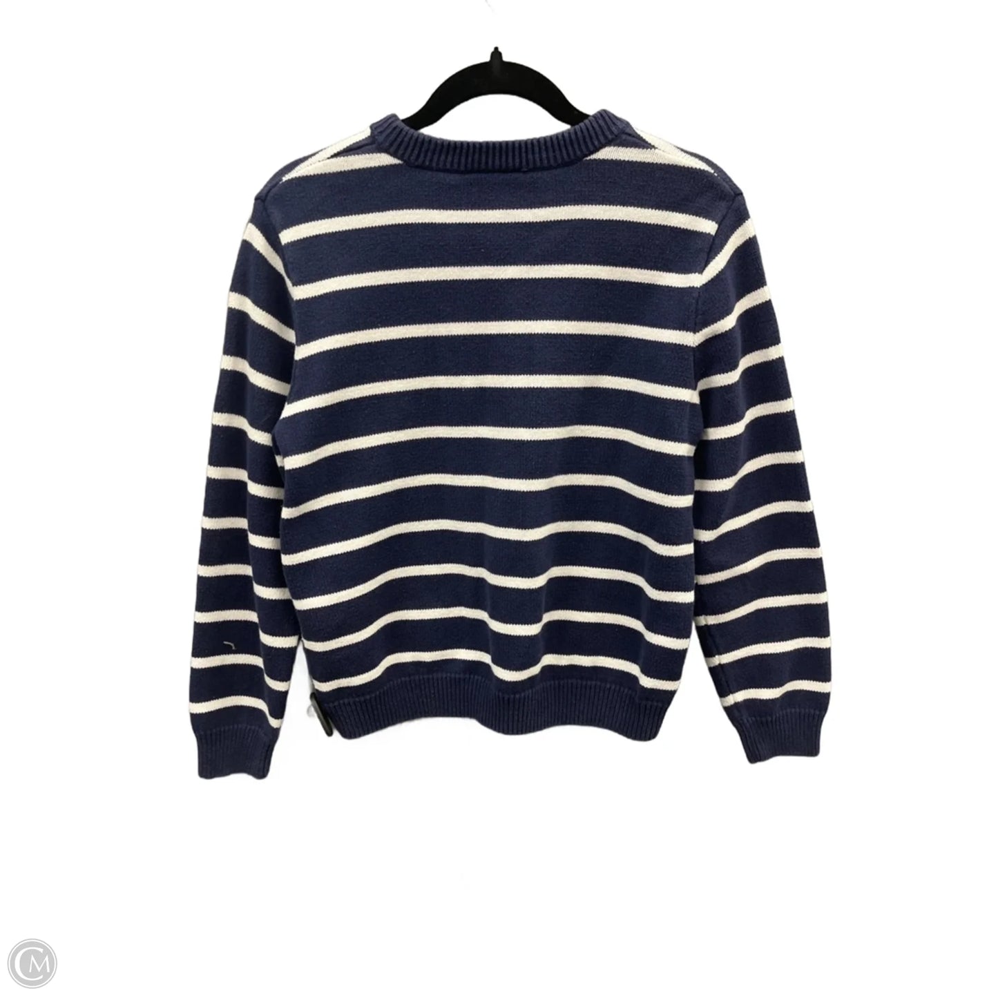Sweater By Clothes Mentor In Blue & White, Size: M