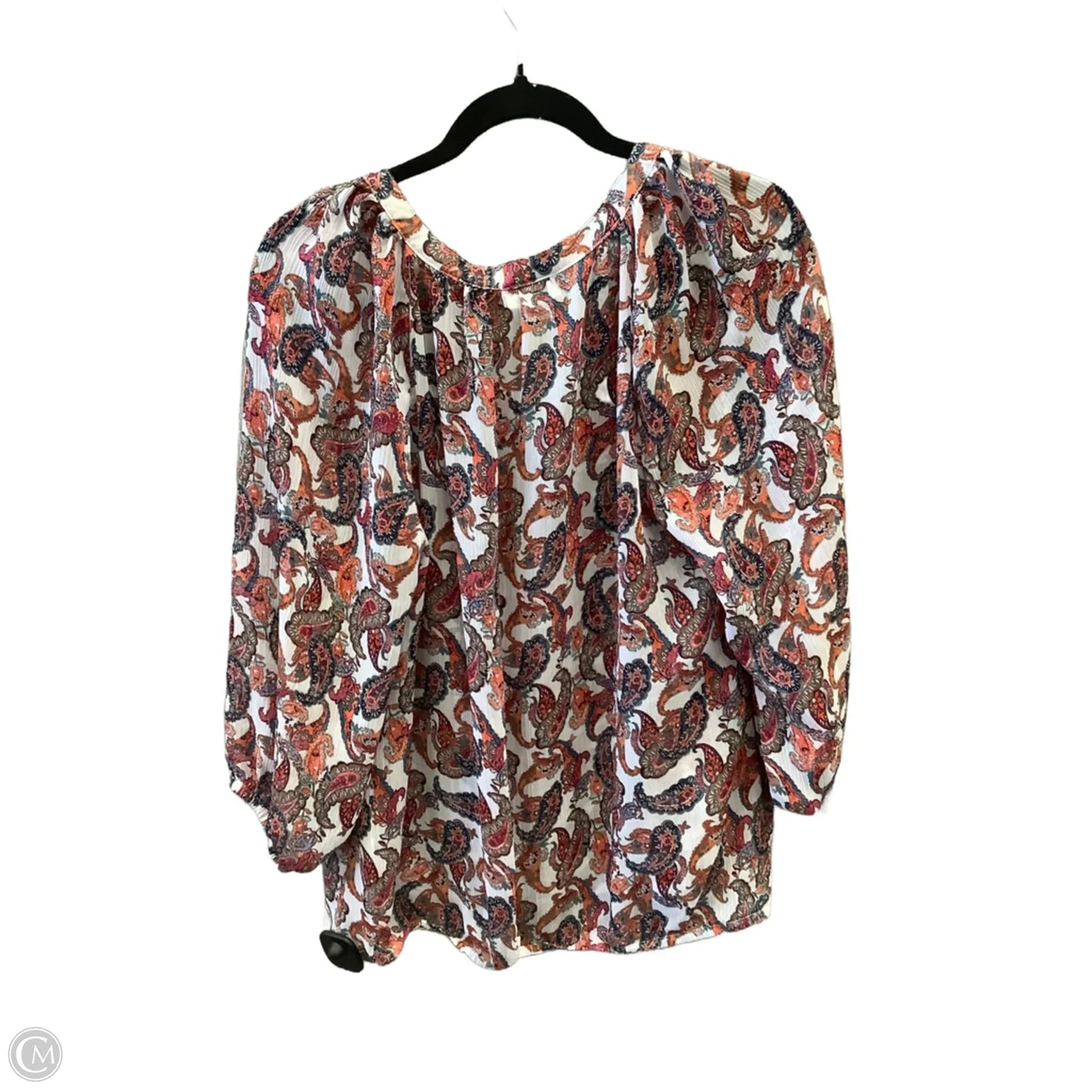 Top Long Sleeve By Liz Claiborne In Multi-colored, Size: L