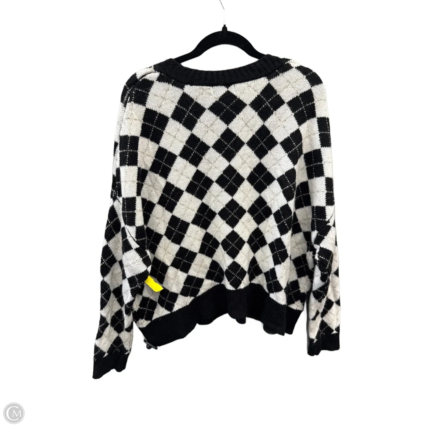 Sweater By Just Polly In Black & White, Size: Xl