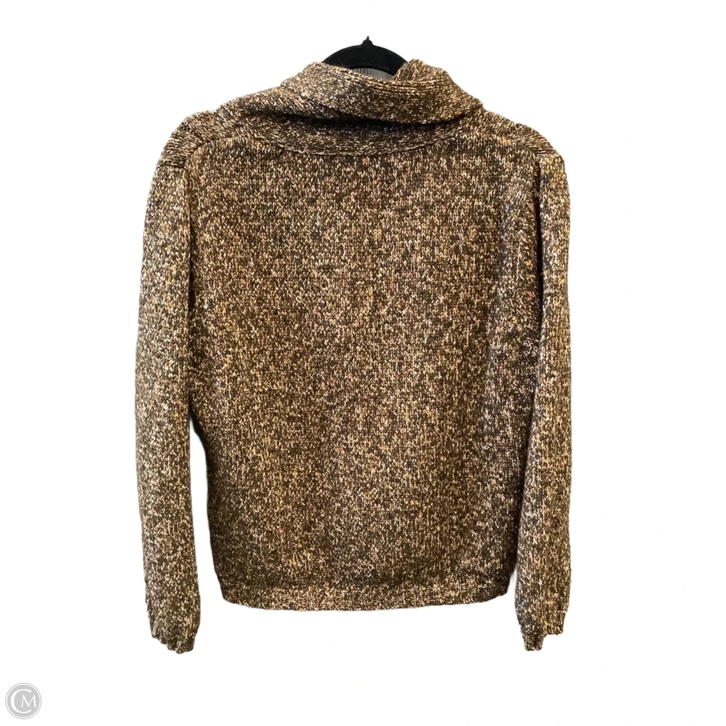 Sweater Cardigan By Karen Scott In Brown, Size: L