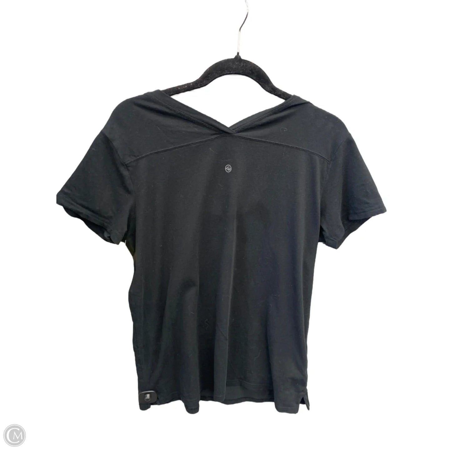 Athletic Top Short Sleeve By Eddie Bauer In Black, Size: M