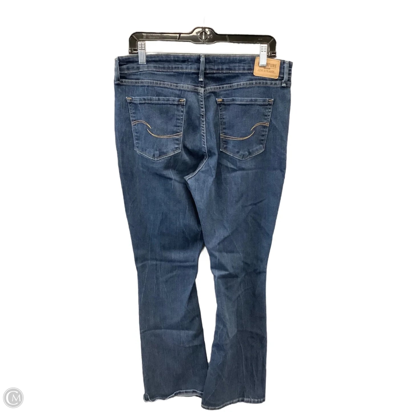 Jeans Boot Cut By Levis Signature In Blue Denim, Size: 12