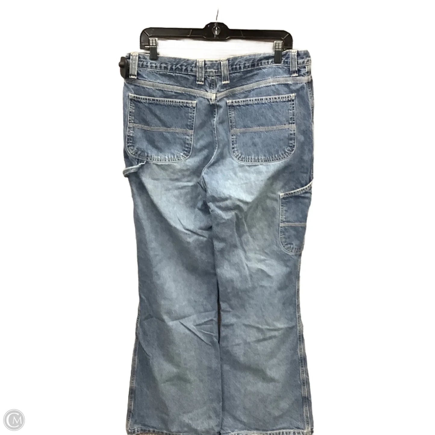 Jeans Straight By American Eagle In Blue Denim, Size: 14