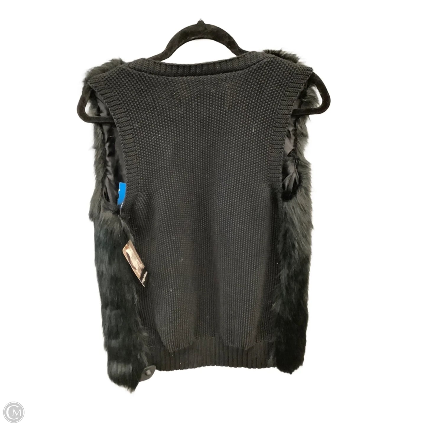 Vest Faux Fur & Sherpa By Clothes Mentor In Black, Size: Sp